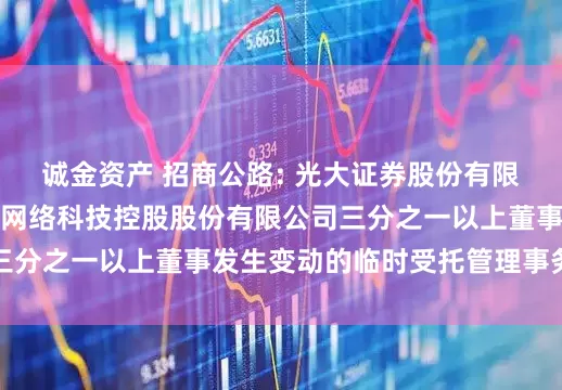 诚金资产 招商公路: 光大证券股份有限公司关于招商局公路网络科技控股股份有限公司三分之一以上董事发生变动的临时受托管理事务报告